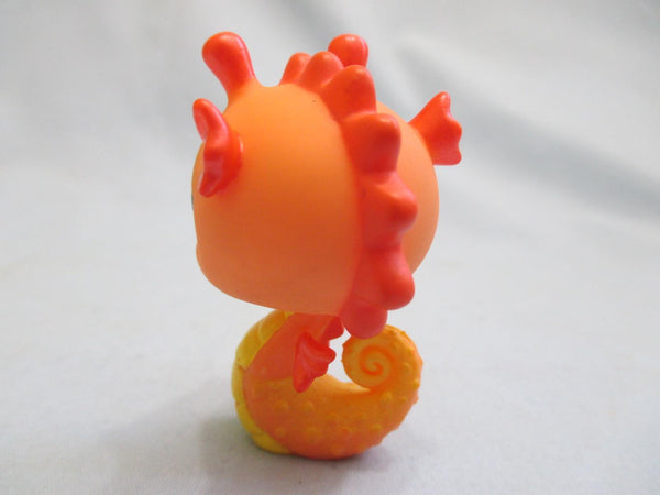 LIKE NEW Littlest Pet Shop 315 Orange Shimmer Seahorse Authentic LPS Apr04n