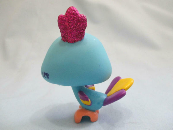 Littlest Pet Shop LPS Blue Peacock 2483 With Purple Sparkle Authentic AIK MAY14J