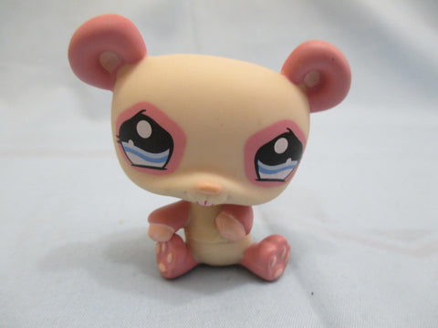 LITTLEST PET SHOP 1328 PANDA BEAR PINK CREAM w BLUE EYES Authentic Mar30n