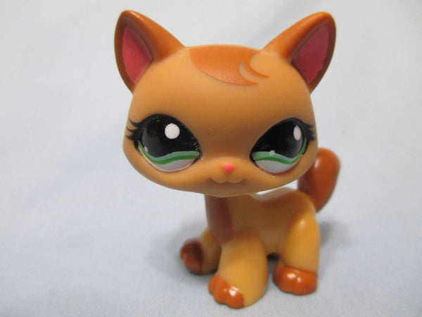 LIKE NEW Littlest Pet Shop Rare 1174 Caramel Swirl Shorthair Walking Cat Authentic Nov30npoHG