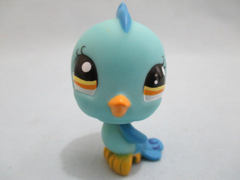 Littlest Pet Shop 1149 Blue Parakeet Bird Yellow Eyes Authentic Mar12npo77
