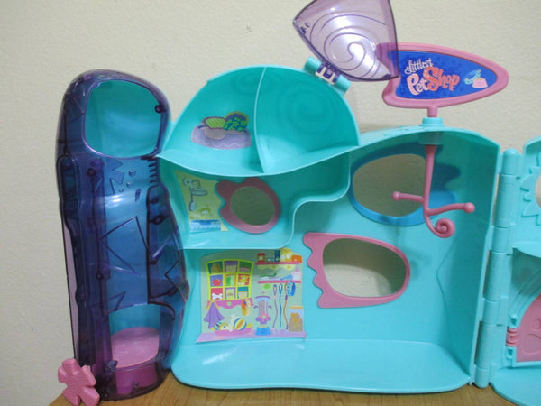 Playful Paws Pet Daycare Hotel Blue Teal Playset Hasbro Littlest Pet Shop Teal Door Authentic SEP7J