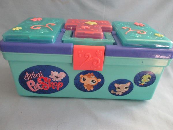 Hasbro Littlest Pet Shop Tackle Box Tote Travel Storage Carrying Case Authentic LPS Mar25j