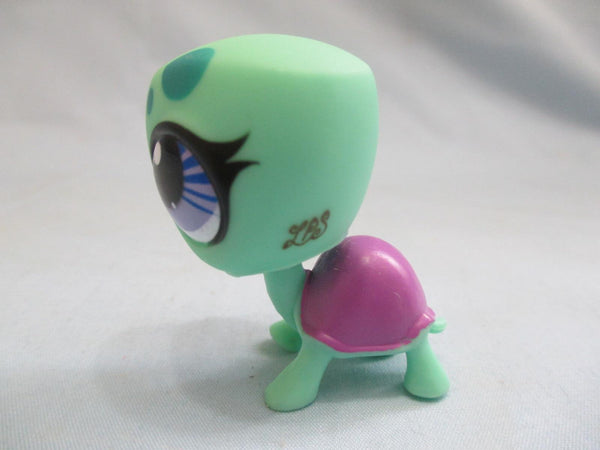 LIKE NEW Littlest Pet Shop Green Turtle Purple Rare Limited Collector LPS 3301 Authentic Oct30ni
