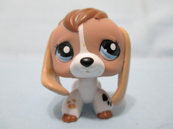 Littlest Pet Shop LPS 2207 Tan White Beige Brown Beagle Puppy Authentic LPS Dec19ni