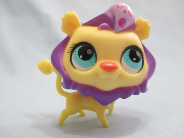 Littlest Pet Shop Lion Yellow and Purple Dot 3061 Authentic Lps MAY22J