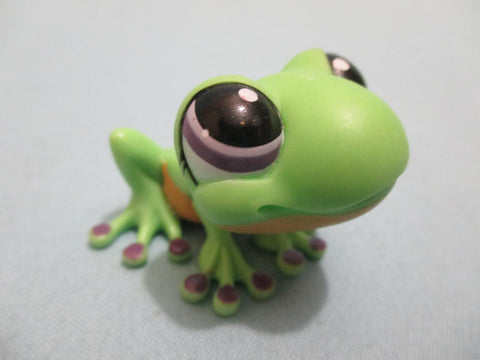 Littlest Pet Shop Green Purple Eyes & Toes Tree Frog 1091 Authentic Lps FEB14J