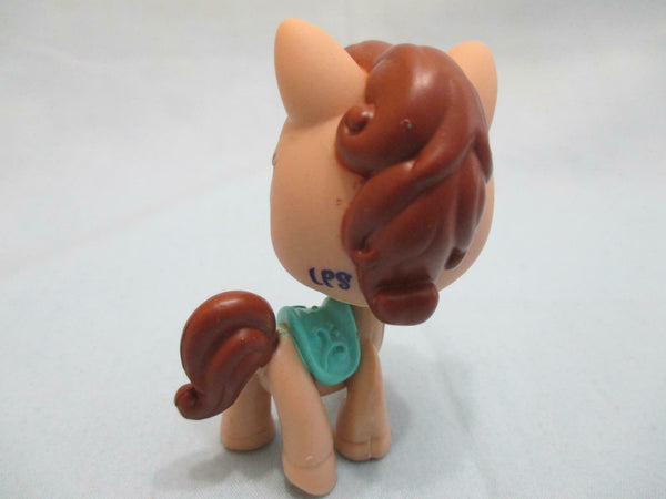 LIKE NEW Littlest Pet Shop 2666 Tan Caramel Horse Pony w Aqua Eyes Authentic OCT20J NN