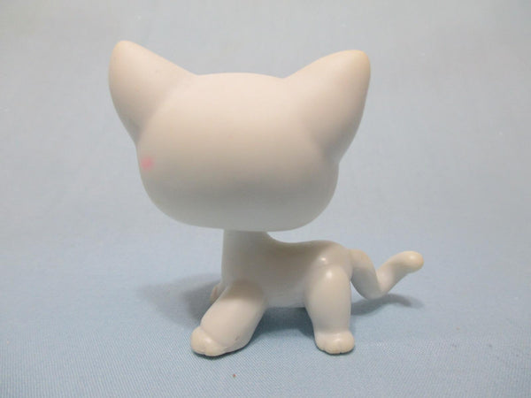 Littlest Pet Shop White Shorthair Cat 64 Blue Eyes Lps Authentic Dec17ni
