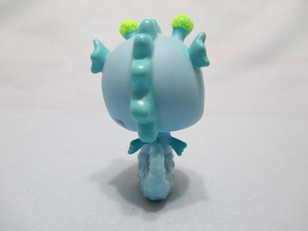 LIKE NEW Littlest Pet Shop Seahorse 2214 Blue and Green Sparkle Seahorse Authentic Lps Sep15ni