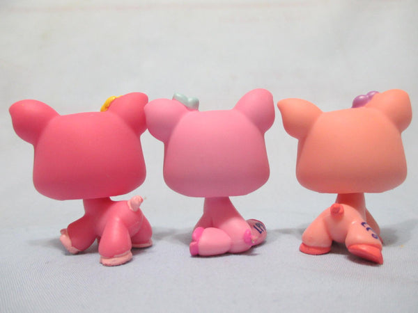 LIKE NEW Littlest Pet Shop Pig Piglet Triplet 1548 1549 & 1550 Lot Authentic DEC15J